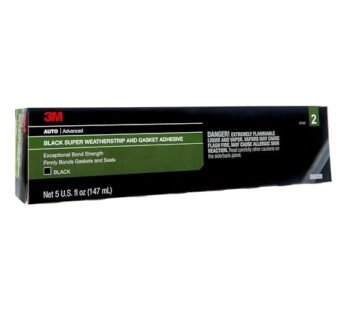 3M Black Super Weatherstrip and Gasket Adhesive, 08008, 5 fl oz, 1 Per Pack