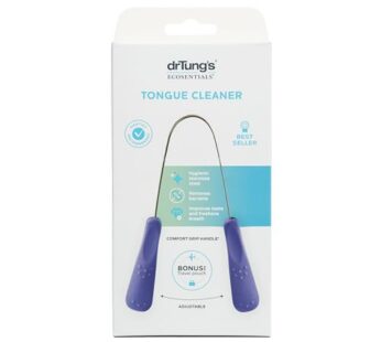 drTung’s Stainless Steel Metal Tongue Scraper – Tongue Cleaner for Adults, Kids, Helps Fre