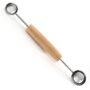 Norpro Double Melon Baller w/Wood Handle, 8 In, Brown