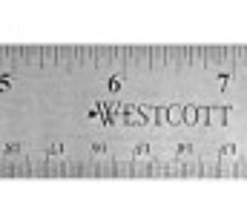 Westcott 10415 Stainless Metal Ruler with Non-Slip Cork Base, 12-Inch