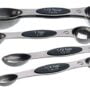 Progressive International Prepworks Magnetic Measuring Spoons, Set of 5,Black