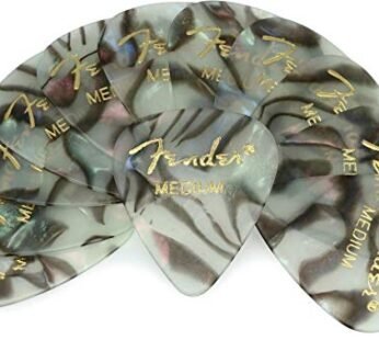 Fender Premium Celluloid Guitar Picks 351 Shape, Abalone, Medium, 12-Pack