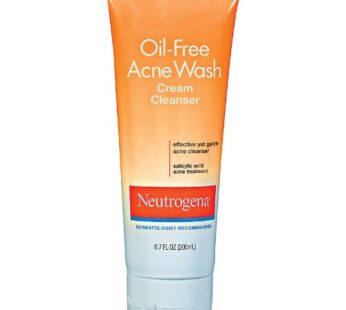 Neutrogena Oil-Free Acne Wash Cream Cleanser, 6.7 Ounce