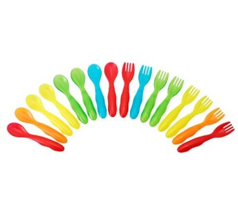 TOMY The First Years Take & Toss Flatware for Kids, 16 pieces, multicolor