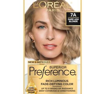 L’Oreal Paris Superior Preference Fade-Defying + Shine Permanent Hair Color, 7A Dark Ash B
