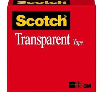 Scotch Transparent Tape, 3/4 in x 2592 in, 3-Inch Core, 1 Box/pack (600)