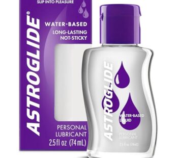 Astroglide Water Based Lube (2.5oz), Liquid Personal Lubricant for Long-Lasting Pleasure f