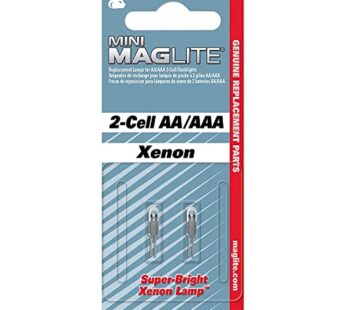 Maglite Replacement Lamps for 2-Cell AA Mini Flashlight, 2-Pack