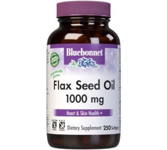 Bluebonnet Nutrition Flax Seed Oil Certified Organic 1000 mg, 250 Softgels