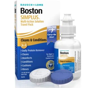 Boston Simplus Contact Lens Solution, for Gas Permeable Contact Lenses, Contact Lens Case