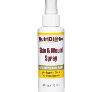 NutriBiotic Skin & Wound Spray with GSE, 4 Fl Oz | Grapefruit Seed Extract Plus Tea Tree &