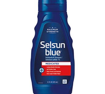 Selsun Blue Medicated Anti-dandruff Shampoo with Menthol, 11 fl. oz., Maximum Strength, Se