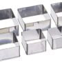 Ateco Plain Edge Square Cutters in Graduated Sizes, Stainless Steel, 6 Pc Set