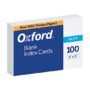 Oxford Blank Index Cards, 4" x 6", White, 100/Pack