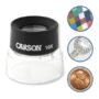 Carson LumiLoupe 10X Power Stand Magnifier (LL-10), Black/Clear