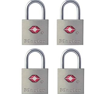 Master Lock TSA Luggage Locks with Key, TSA Approved for Backpacks, Bags and Luggage, 4 Pa