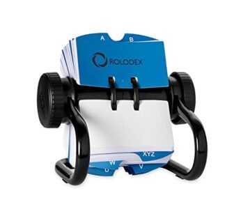 Rolodex Open Metal Single Rotary File, 2 1/4″ x 4″, 500 Cards, Black