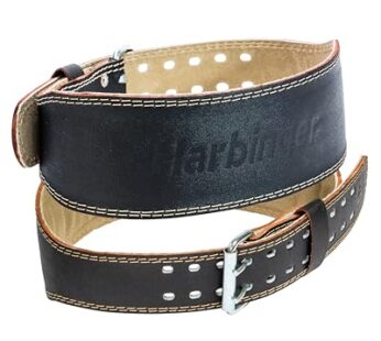 Harbinger Padded Leather Contoured Weightlifting Belt – 4″ or 6? Width – Interior Suede Li