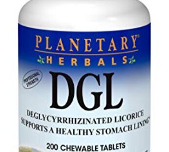 Planetary Herbals DGL Deglycyrrhizinated Licorice, Supports a Healthy Stomach Lining,200 T