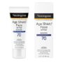 Neutrogena Age Shield Anti-Oxidant Face Lotion Sunscreen with Broad Spectrum SPF 70, Oil-Free & Non-Comedogenic Moisturizing Sunscreen to Prevent Signs of Aging, 3 fl. oz