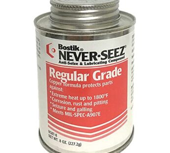 Never-Seez NSBT-8 Silver Gray Regular Grade Anti-Seize Compound, 8 fl. oz. Brush Top Can