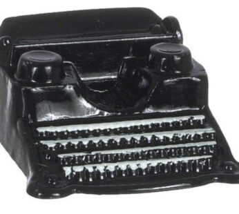 Dollhouse Miniature Black Typewriter