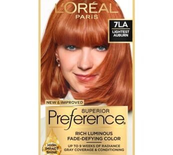L’Oreal Paris Superior Preference Fade-Defying + Shine Permanent Hair Color, 7LA Lightest