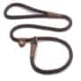 Mendota Pet Slip Leash - Dog Lead and Collar Combo - Made in The USA - Dark Brown, 1/2 in