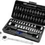 Performance Tool W1168 SAE/Metric 60-Piece Socket (1/4-Inch & 3/8-Inch Drive) and Bit Set