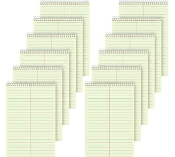 TOPS(R) Steno Books, 6in. x 9in., Gregg Ruled, 80 Pages, Green Tint