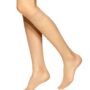 No nonsense Women's Knee High Pantyhose with Sheer Toe 2-Pack, Nude, One Size