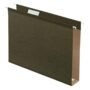 Pendaflex Extra Capacity Reinforced Hanging File Folders, 2", Letter Size, Standard green,