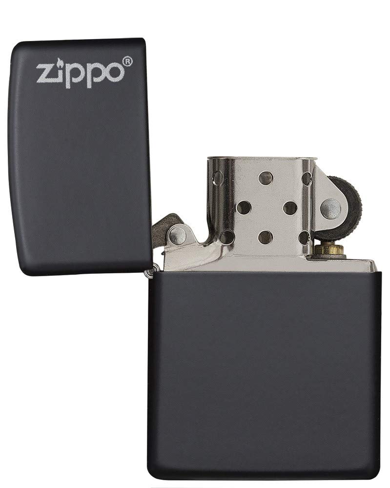 Zippo Logo Black Matte Pocket Lighter - Image 4