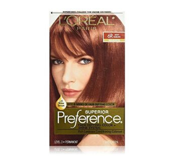 L’Oreal Superior Preference Hair Color, 6R Light Auburn – 1 Ea