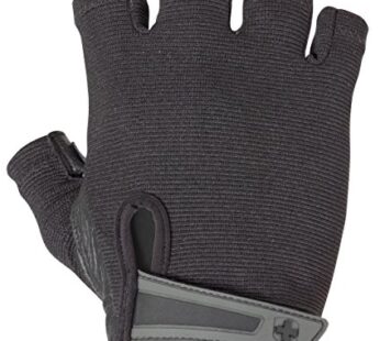 Harbinger Power Non-Wristwrap Workout Weightlifting Gloves with StretchBack Mesh and Leath