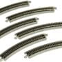 Bachmann Trains - Snap-Fit E-Z TRACK 11.25? RADIUS CURVED TRACK (6/card) - NICKEL SILVER R