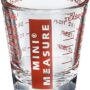 Kolder Mini Measure Heavy Glass, 20-Incremental Measurements Multi-Purpose Liquid and Dry