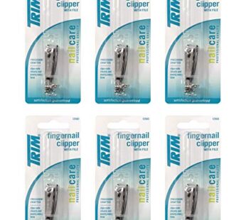Trim Nailcare Fingernail Steel Clipper with File, Item Number 12500 (Pack of 6)