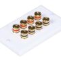 Moonrise Monoprice 103326 Banana Binding Post Two-Piece Inset Coupler Wall Plate for 4 Spe