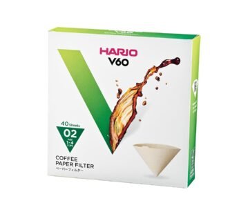Hario V60 Paper Coffee Filters, Size 02, Natural, 40ct Boxed