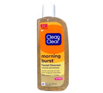 Clean & Clear Morning Burst Facial Cleanser with Bursting Beads, 8-Ounce Pump Bottle