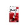 SHARPIE Permanent Markers, Chisel Tip, Black, 12 Count