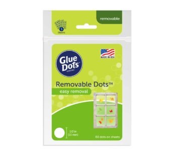 Glue Dots, Removable Dots, Double-Sided, 1/2″, .5 Inch, 60 Dots, DIY Craft Glue Tape, Stic