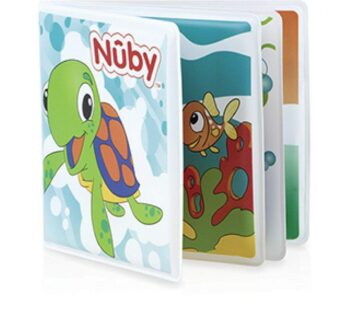 Nuby Bath Fun Time Book with Water-Proof Pages and Surprise Squeaker, Early Education, 0 M