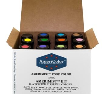 Food Coloring AmeriColor AmeriMist Airbrush Kit, 12 .65 Ounce Bottles