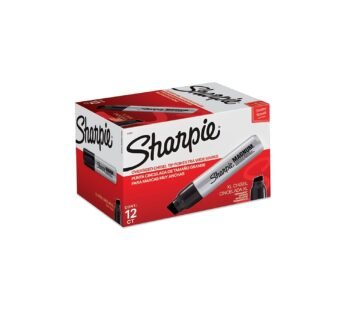 SHARPIE Magnum Permanent Markers, Oversized Chisel Tip, Great for Poster Boards, Black, 12