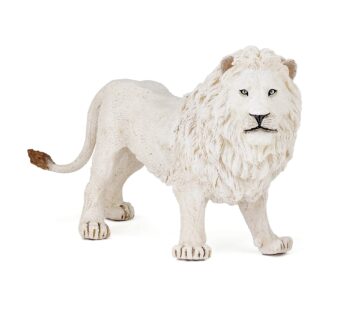 Papo -hand-painted – figurine -Wild animal kingdom – White Lion -50074 -Collectible – For