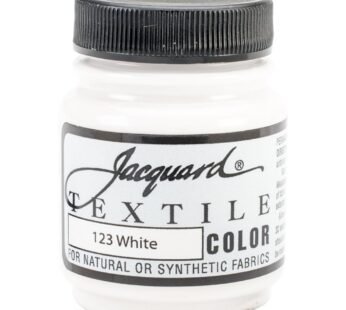 Jacquard Fabric Paint for Clothes – 2.25 Oz Textile Color White Leaves Fabric Soft – Perma