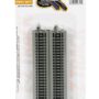 Bachmann Trains - Snap-Fit E-Z TRACK 5? STRAIGHT TRACK (6/card) - NICKEL SILVER Rail With