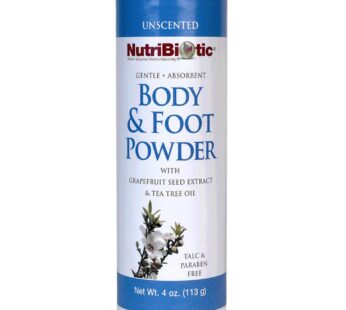 NutriBiotic ? Body & Foot Powder, Unscented, 4 Oz | with Grapefruit Seed Extract & Tea Tre
